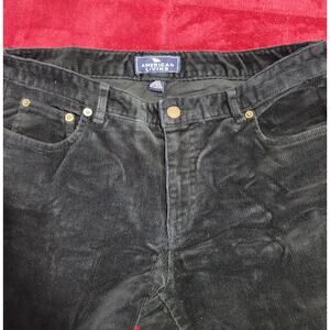 American Living Black Corduory Flat Front Jeans 10R Lightweight Soft Stretchy